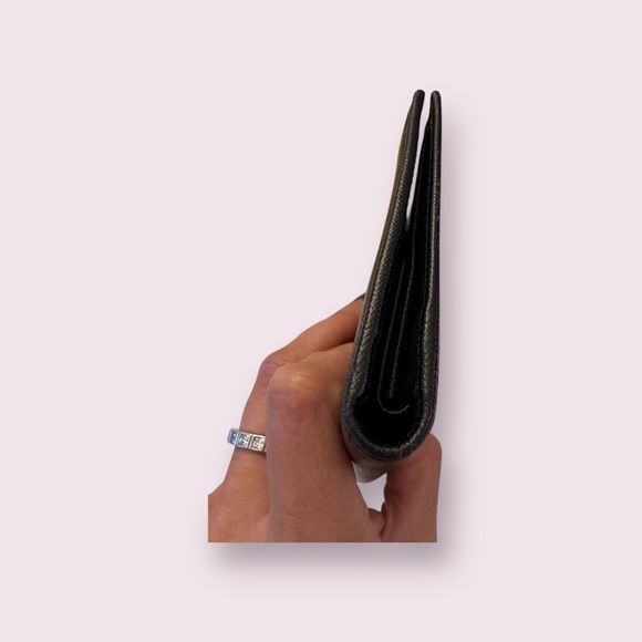 Prada Black Saffiano Leather Long Wallet with Metal Logo Clip - Picture 5 of 5